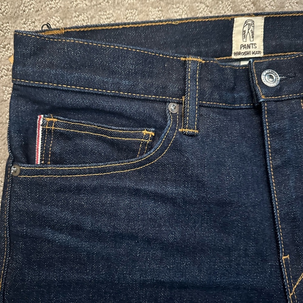 NEW hiroshi kato pen slim selvedge jeans mammoth 17.5 oz stretch Elvis sz 31 - Picture 4 of 16